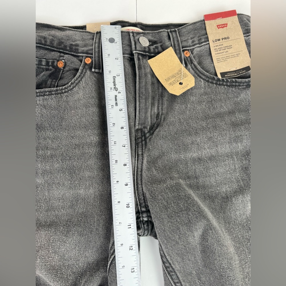Levi's Women's Low Pro Straight‎ Mid Rise Grey Wash Denim Jeans Size 26 NWT - Picture 7 of 11